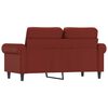 vidaXL 2-Sitzer-Sofa Weinrot 120 cm Kunstleder