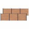 vidaXL Zaunelement 6 pcs WPC und Aluminium Braun