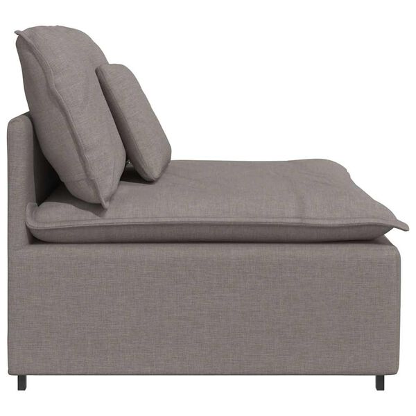 vidaXL Modulares Sofa Mittelmodul mit Kissen Taupe 100 cm
