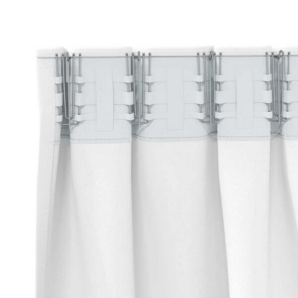 vidaXL Verdunkelungs-Vorh&auml;nge mit Ringen 2 pcs Reinwei&szlig; 225 x 140 cm