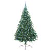 vidaXL K&uuml;nstlicher vorbeleuchteter Weihnachtsbaum Gr&uuml;n 210 cm PVC