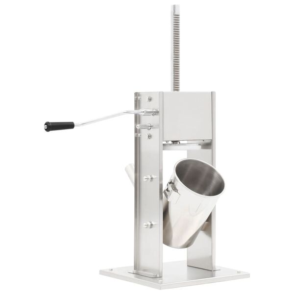 vidaXL Manueller Wurstfüller Silbern 3 L Edelstahl