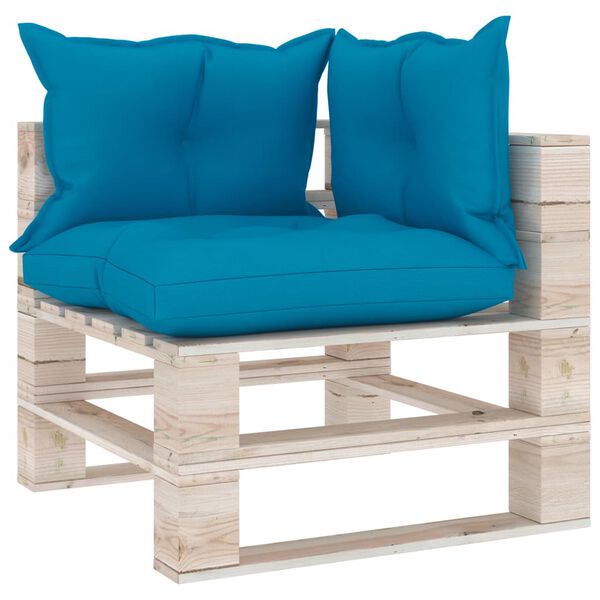 vidaXL 9-tlg. Garten-Lounge-Set aus Paletten mit Kissen Kiefernholz