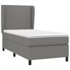 vidaXL Boxspringbett mit Matratze Dunkelgrau 80x200 cm Stoff