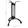vidaXL Bistrotisch-Gestell Schwarz &Oslash;60x72 cm Aluminiumguss