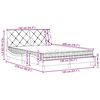 vidaXL Bett mit Matratze Schwarz 140x200 cm Stoff