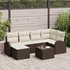vidaXL Gartensofa-set 7 pcs Braun Poly-Rattan
