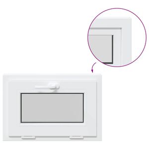 vidaXL Kellerfenster RISOR 60x40 cm Kipp 3-fach Verglasung Wei&szlig;