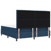 vidaXL Boxspringbett mit Kopfteil Blau 180 x 200 cm Stoff