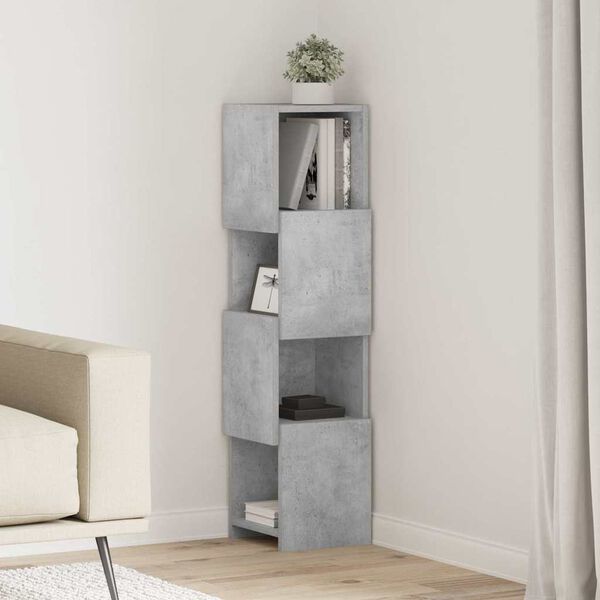 vidaXL Eckschrank Beton Grau 25,5x25x102cm Holzwerkstoff