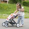 Smoby Sports Spielzeug-Kinderwagen f&uuml;r Zwillingspuppen Maxi-Cosi Hellrosa