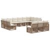 vidaXL Gartensofa-set 13 pcs Beige Poly-Rattan
