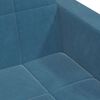 vidaXL Schlafsofa 2-Sitzer mit Fu&szlig;hocker Blau Samt