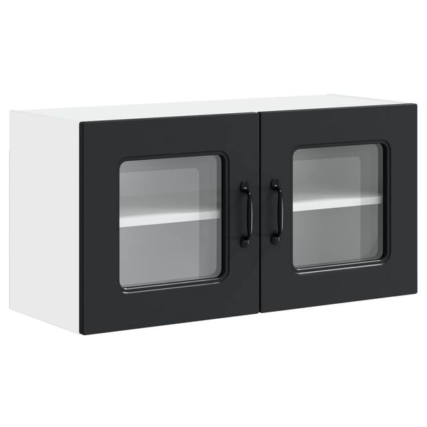 vidaXL K&uuml;chenschrank Kalmar Schwarz 80 x 31 x 40 cm Holzwerkstoff