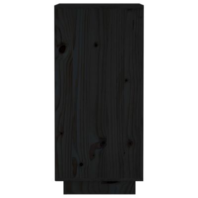 vidaXL Sideboard Schwarz 31,5x34x75 cm Massivholz Kiefer