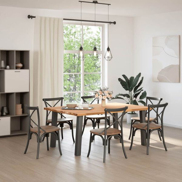 vidaXL Esstisch Hellbraun 180x120x74 cm Massivholz Eiche Rechteckig