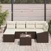 vidaXL Garten-Sofa-Set 7 pcs Braun Poly Rattan
