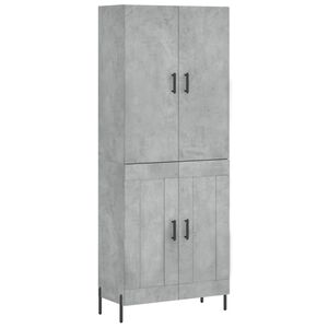 vidaXL Highboard Betongrau 69,5x34x180 cm Holzwerkstoff