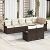 vidaXL Gartensofa-set mit Speicher 8 pcs Braun Poly-Rattan
