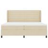 vidaXL Boxspringbett mit Matratze Creme 200 x 200 cm Stoff