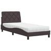vidaXL Bett mit Matratze Dunkelbraun 90x190 cm Stoff