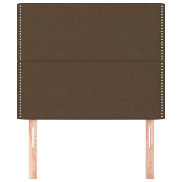 vidaXL Kopfteil Dunkelbraun 100 x 5 x 118/128 cm Stoff