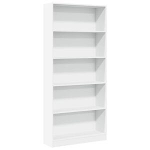 vidaXL B&uuml;cherregal Wei&szlig; 80x24x176 cm Holzwerkstoff