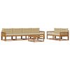 vidaXL Outdoor-Sofagarnitur mit Kissen 7 pcs Natur und Beige