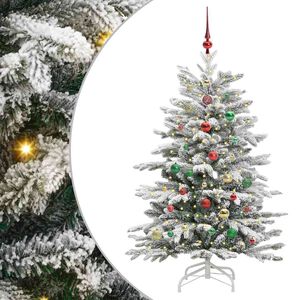 vidaXL K&uuml;nstlicher klappbarer Weihnachtsbaum Wei&szlig; 150 cm PE und PVC