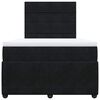 vidaXL Boxspringbett mit Matratze Schwarz 120x190 cm Samt