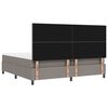 vidaXL Boxspringbett mit Matratze Taupe 200 x 200 cm Stoff