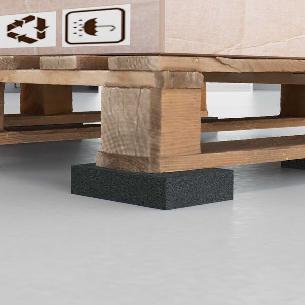 vidaXL Gummipad Schwarz Gummi