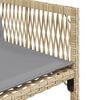 vidaXL 13-tlg. Garten-Essgruppe mit Kissen Beigemischung Poly Rattan