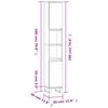 vidaXL Badschrank Grau Sonoma 30x30x190 cm Holzwerkstoff