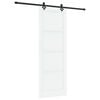 vidaXL Schiebet&uuml;r ORKDAL 83 x 232 cm Massives Kiefernholz Wei&szlig;