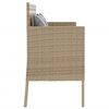 vidaXL Gartenbank mit Kissen Beige Poly Rattan