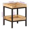 vidaXL Beistelltisch Braun 35 x 35 x 45 cm massives Mangoholz