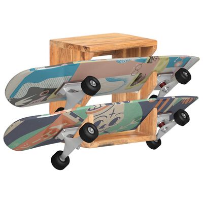 vidaXL Skateboard Wandhalter 25x20x30 cm Akazie Massivholz