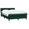 vidaXL Boxspringbett mit Matratze Dunkelgr&uuml;n 160x210 cm Samt