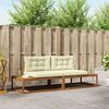 vidaXL Outdoor-Sofagarnitur mit Kissen 2 St&uuml;ck Natur und Creme