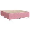 vidaXL Boxspringbett mit Matratze Rosa 180x200 cm Samt