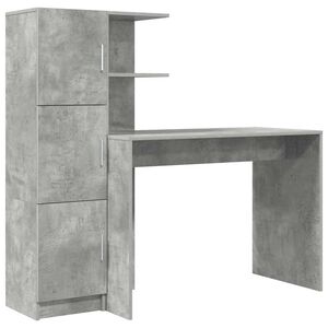 vidaXL Schreibtisch Beton Grau 133,5 x 50 x 124 cm 2 stk.