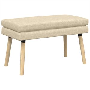 vidaXL Doppellagige Bank Creme 80 x 40 x 47 cm Stoff