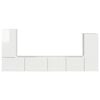 vidaXL 4 pcs Hochglanz Wei&szlig;