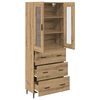 vidaXL Highboard mit Schubladen 2 pcs Artisan-Eiche Holzwerkstoff