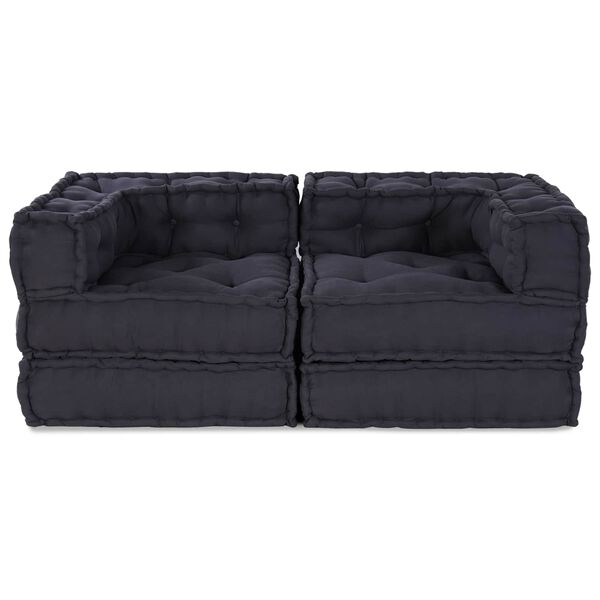 vidaXL Modulares Sofa 2 pcs Anthrazit 140 x 70 x 56 cm Stoff
