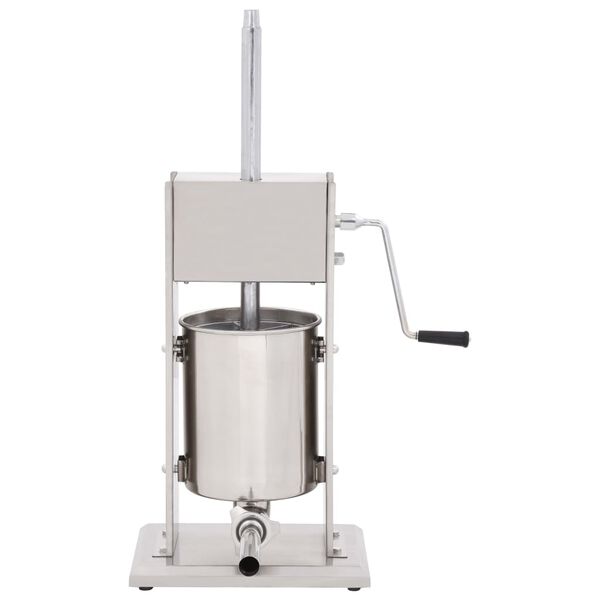 vidaXL Manueller Wurstf&uuml;ller Silbern 10 L Edelstahl