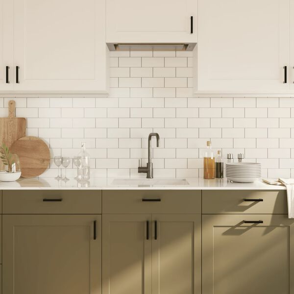 vidaXL M&ouml;belgriffe 10 Stk. Schwarz 96 mm Edelstahl