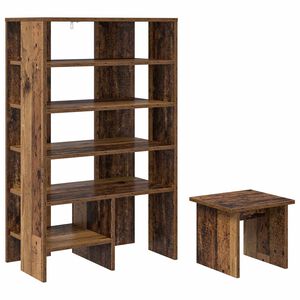 vidaXL Schuhschrank 2 stk. 62 x 35 x 100 cm Holzwerkstoff Altholz