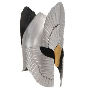 vidaXL Mittelalterlicher Fantasy Ritter-Helm f&uuml;r LARP Replik Silbern Stahl